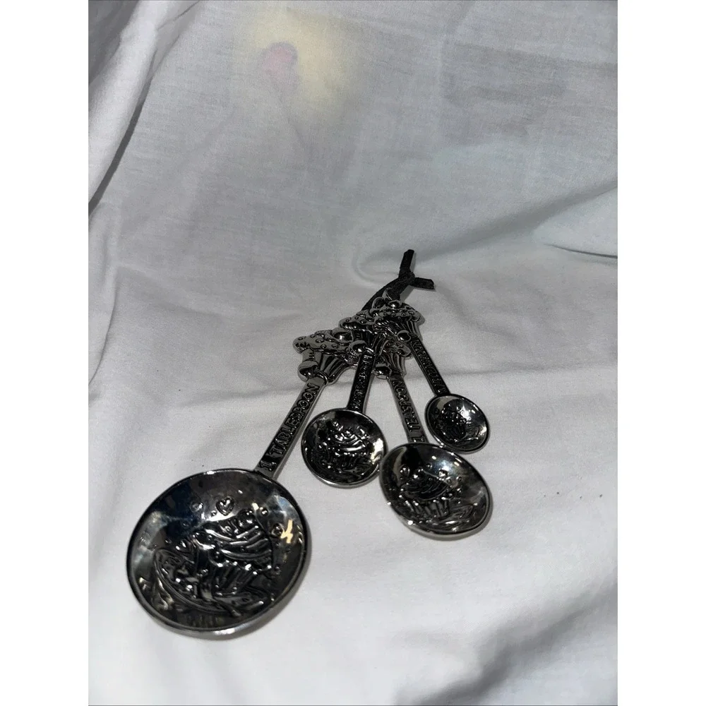 GANZ Cupcake 4 pc Measuring Spoon Set ~ Stainless Steel Unused (MM)‎